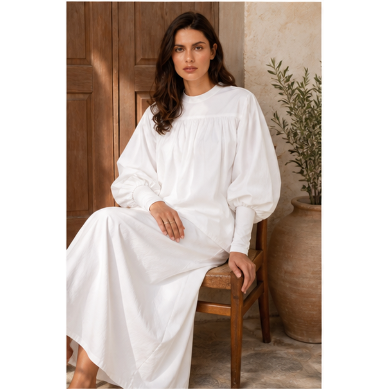 White top bouffant with closed neckline Tsniout - product photo 5