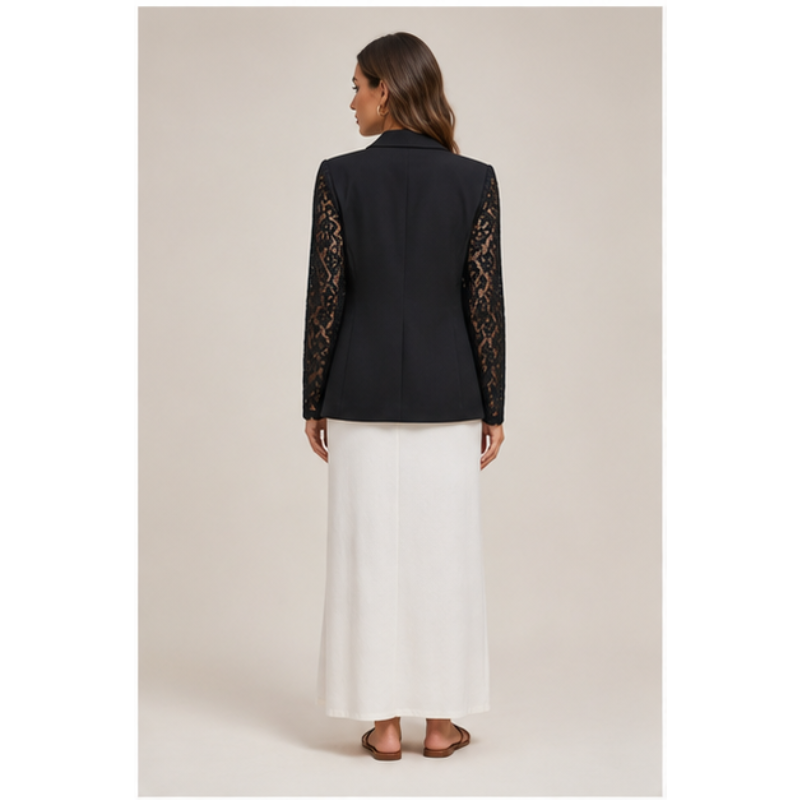 Black blazer with lace sleeves Tsniout - product photo 2
