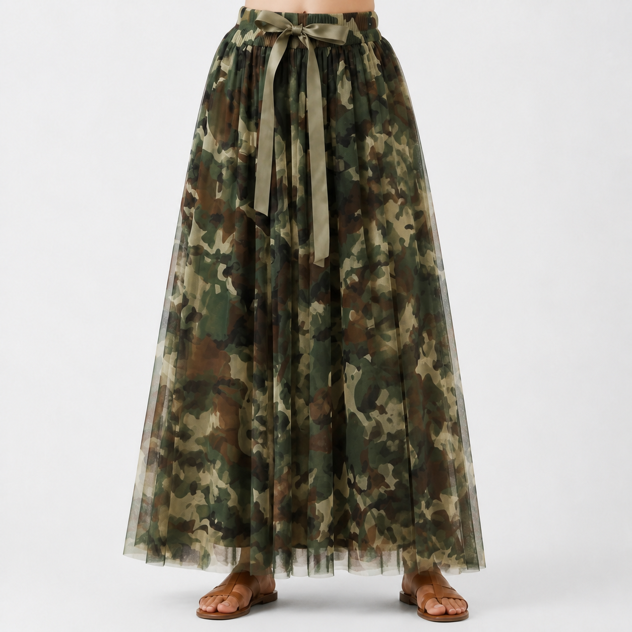 חצאית ארוכה tulle camouflage צבאי Tsniout - תמונת מוצר 4