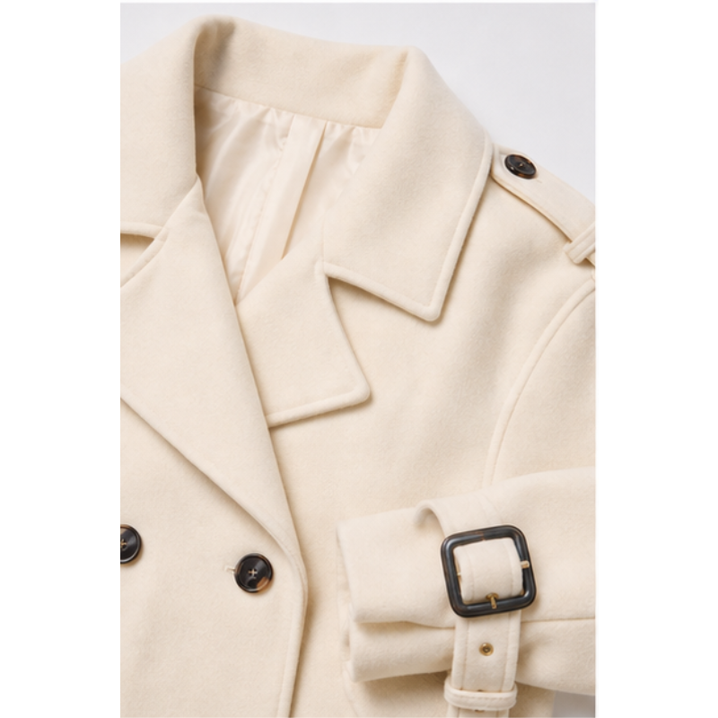 Ivory short jacket double-breasted Tsniout - product photo 4